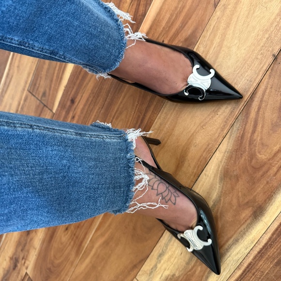 Celine Shoes - Celine Slighbacks with Triomphe, Size 38